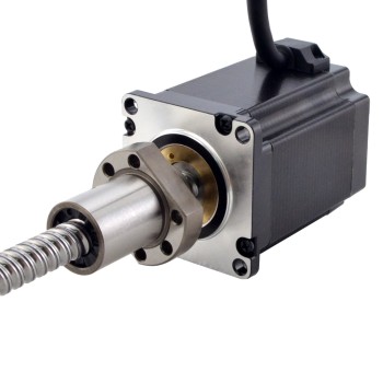 NEMA 23 외부 볼 나사 선형 스테퍼 모터 4.0A 76mm 스택 나사 리드 10mm(0.3937") 리드 길이 200mm