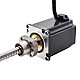 NEMA 23 외부 볼 나사 선형 스테퍼 모터 4.0A 75mm 스택 나사 리드 5mm(0.1969) 리드 길이 200mm