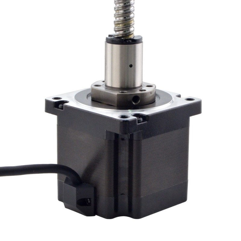 NEMA 34 외부 볼 나사 선형 스테퍼 모터 4.5Nm(637.25oz.in) 5.5A 76mm 스택 나사 리드 10mm(0.3937) 리드 길이 200mm