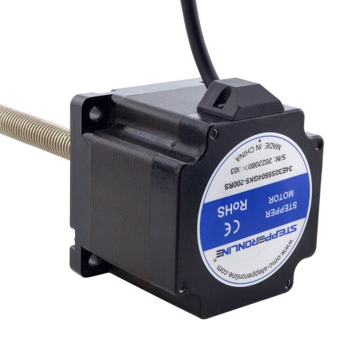 NEMA 34 외부 Acme 선형 스테퍼 모터 5.5A 76mm 길이 리드 2.54mm(0.1) 스트로크 200mm