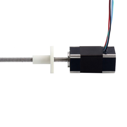Nema 6 외부 사다리꼴 선형 스테퍼 모터 0.3A 32mm 스택 나사 리드 2mm(0.07874) 리드 길이 100mm