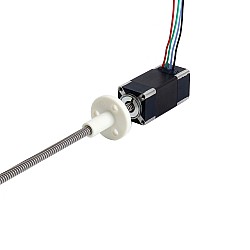 Nema 6 외부 사다리꼴 선형 스테퍼 모터 0.3A 32mm 스택 나사 리드 2mm(0.07874") 리드 길이 100mm