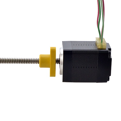 NEMA 8 외부 사다리꼴선형 스테퍼 모터 0.5A 30mm 스택 나사 리드 2mm(0.07874) 리드 길이 100mm