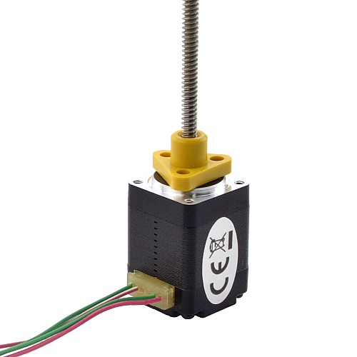 NEMA 8 외부 사다리꼴선형 스테퍼 모터 0.5A 30mm 스택 나사 리드 2mm(0.07874) 리드 길이 100mm