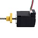 NEMA 8 외부 사다리꼴 선형 스테퍼 모터 0.5A 28.2mm 스택 나사 리드 1mm(0.03937) 리드 길이 100mm