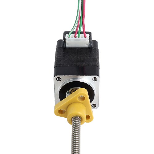 NEMA 8 외부 사다리꼴 선형 스테퍼 모터 0.5A 28.2mm 스택 나사 리드 1mm(0.03937) 리드 길이 100mm