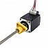 NEMA 8 외부 사다리꼴 선형 스테퍼 모터 0.5A 28.2mm 스택 나사 리드 1mm(0.03937") 리드 길이 100mm
