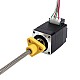 NEMA 8 외부 사다리꼴 선형 스테퍼 모터 0.5A 28.2mm 스택 나사 리드 1mm(0.03937) 리드 길이 100mm
