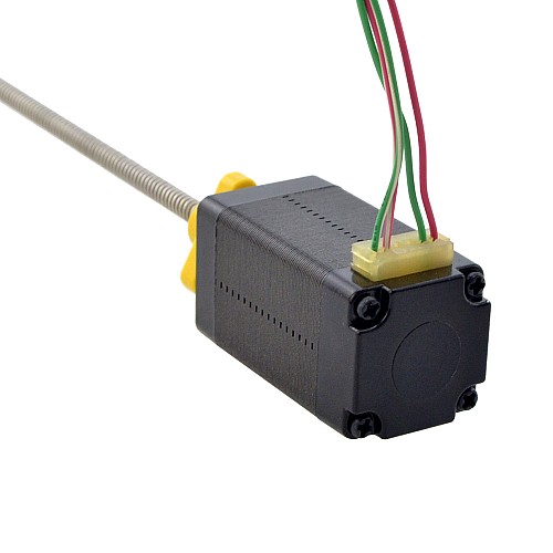 NEMA 8 외부 사다리꼴선형 스테퍼 모터 0.5A 38.2mm 스택 나사 리드 2mm(0.07874) 리드 길이 100mm NEMA 8 외부 사다리꼴선형 스테퍼 모터 0.5A 38.2mm 스택 나사 리드 2mm(0.07874) 리드 길이 100mm