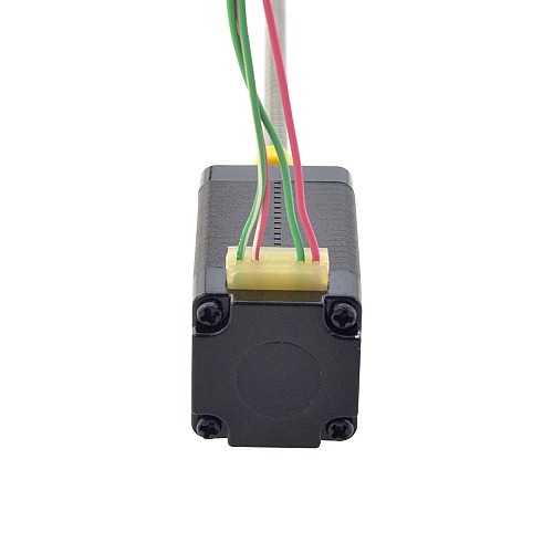 NEMA 8 외부 사다리꼴선형 스테퍼 모터 0.5A 38.2mm 스택 나사 리드 2mm(0.07874) 리드 길이 100mm NEMA 8 외부 사다리꼴선형 스테퍼 모터 0.5A 38.2mm 스택 나사 리드 2mm(0.07874) 리드 길이 100mm