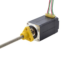 NEMA 8 외부 사다리꼴선형 스테퍼 모터 0.5A 38.2mm 스택 나사 리드 2mm(0.07874") 리드 길이 100mm