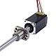 NEMA 8 외부 볼 나사 선형 스테퍼 모터 0.5A 38.2mm 스택 나사 리드 2mm(0.07874) 리드 길이 150mm