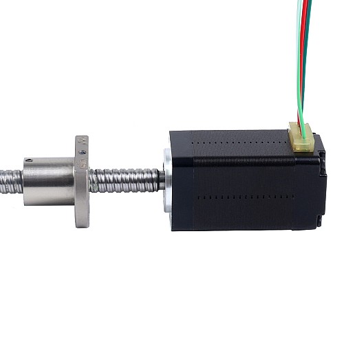 NEMA 8 외부 볼 나사 선형 스테퍼 모터 0.5A 38.2mm 스택 나사 리드 2mm(0.07874) 리드 길이 150mm