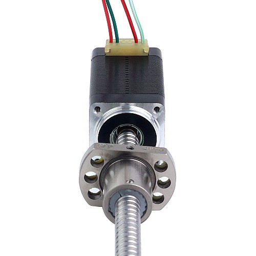 NEMA 8 외부 볼 나사 선형 스테퍼 모터 0.5A 38.2mm 스택 나사 리드 2mm(0.07874) 리드 길이 150mm