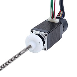 NEMA 8 외부 트라페조이달 리니어 스테퍼 모터 0.5A 38mm 스택 스크류 리드 1mm(0.03937") 광학식 증분형 엔코더 1000PPR