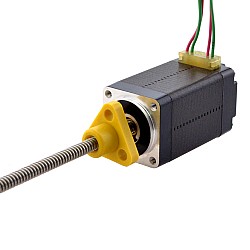 NEMA 8 외부 사다리꼴 선형 스테퍼 모터 0.5A 38.2mm 스택 나사 리드 1mm(0.03937") 리드 길이 100mm