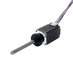 Nema 8 외부 사다리꼴 선형 스테퍼 모터 0.6A 38mm 스택 나사 리드 2mm(0.07874") 리드 길이 60mm