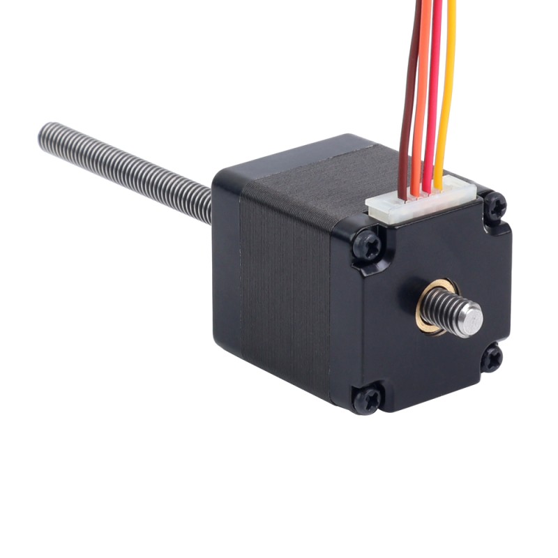 Nema 11 비캡티브 34mm 스택 0.75A 리드 2mm(0.07874") 길이 100mm - 11N13S0754AA4-100RS | StepperOnline