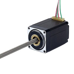 NEMA 11 비캡티브 Acme 선형 스테퍼 모터 1.0A 46mm 스택 나사 리드 0.635mm(0.025") 리드 길이 250mm