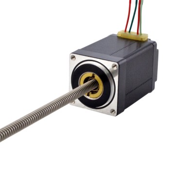 NEMA 11 비캡티브 Acme 선형 스테퍼 모터 1.0A 46mm 스택 나사 리드 1.27mm(0.05") 리드 길이 200mm