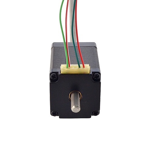 NEMA 11 비캡티브 Acme 선형 스테퍼 모터 1.0A 46mm 스택 나사 리드 1.27mm(0.05) 리드 길이 200mm