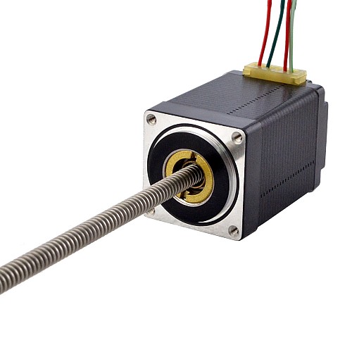 NEMA 11 비캡티브 Acme 선형 스테퍼 모터 1.0A 46mm 스택 나사 리드 1.27mm(0.05) 리드 길이 200mm