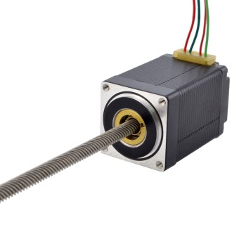 NEMA 11 비캡티브 Acme 선형 스테퍼 모터 1.0A 46mm 스택 나사 리드 10.16mm(0.4") 리드 길이 200mm