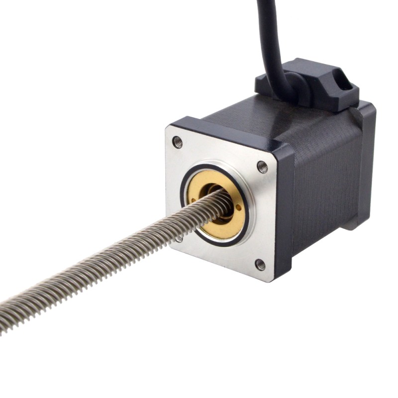 NEMA 14 피드스루 모터 선형 스테퍼 모터 1.5A 47mm 길이 리드 12.7mm(0.5) 스트로크 200mm