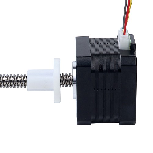 Nema 17 외부 34mm 스택 0.4A 리드 4mm(0.15748") 길이 100mm - 17E13S0404DB4-100RS | StepperOnline UK