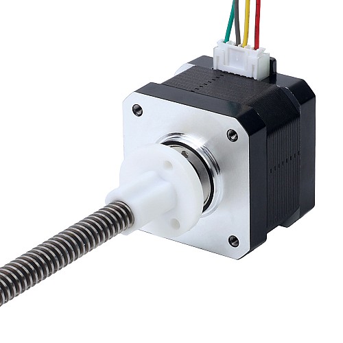 Nema 17 외부 34mm 스택 0.4A 리드 4mm(0.15748") 길이 100mm - 17E13S0404DB4-100RS | StepperOnline UK