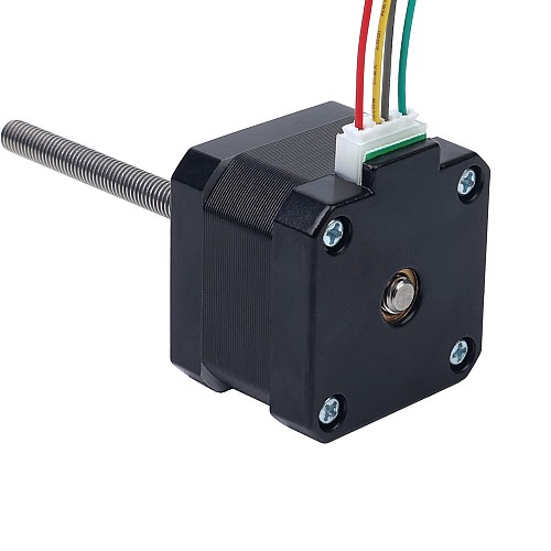 Nema 17 비캡티브 34mm 스택 0.4A 리드 2mm(0.07874") 길이 100mm - 17N13S0404AF4-100RS | StepperOnline UK