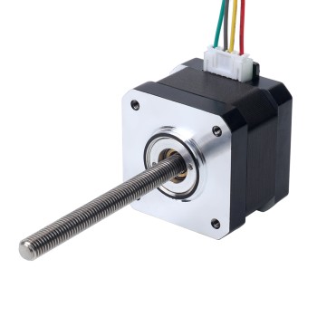 Nema 17 비캡티브 34mm 스택 0.4A 리드 2mm(0.07874") 길이 100mm
