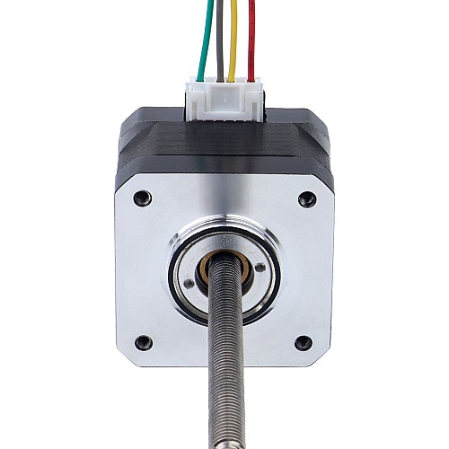 Nema 17 비캡티브 34mm 스택 0.4A 리드 2mm(0.07874") 길이 100mm - 17N13S0404AF4-100RS | StepperOnline UK