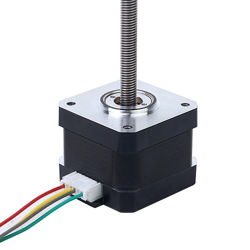 Nema 17 비캡티브 34mm 스택 0.4A 리드 2mm(0.07874") 길이 100mm - 17N13S0404AF4-100RS | StepperOnline UK