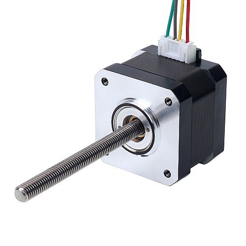 Nema 17 비캡티브 34mm 스택 0.4A 리드 2mm(0.07874") 길이 100mm - 17N13S0404AF4-100RS | StepperOnline UK