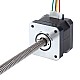 Nema 17 노캡티브 타입 26Ncm (36.81oz.in) 34mm 스택 0.4A 리드선 8mm (0.31496") 길이 320mm - 17N13S0404MB4-320RS | StepperOnline