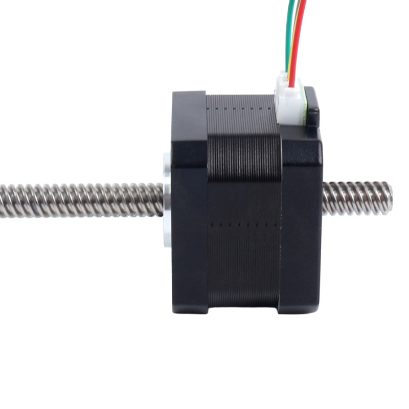 Nema 17 노캡티브 타입 26Ncm (36.81oz.in) 34mm 스택 0.4A 리드선 8mm (0.31496") 길이 320mm - 17N13S0404MB4-320RS | StepperOnline