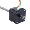 Nema 17 노캡티브 타입 26Ncm (36.81oz.in) 34mm 스택 0.4A 리드선 8mm (0.31496") 길이 320mm - 17N13S0404MB4-320RS | StepperOnline