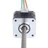 Nema 17 노캡티브 타입 26Ncm (36.81oz.in) 34mm 스택 0.4A 리드선 8mm (0.31496") 길이 320mm - 17N13S0404MB4-320RS | StepperOnline