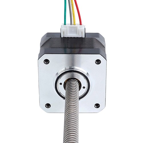 Nema 17 노캡티브 타입 26Ncm (36.81oz.in) 34mm 스택 0.4A 리드선 8mm (0.31496") 길이 320mm - 17N13S0404MB4-320RS | StepperOnline
