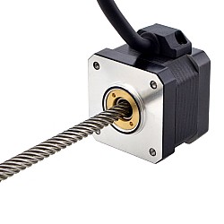 CN 세일중 - NEMA 17 피드스루 모터 Acme 선형 스테퍼 모터 1.5A 34mm 길이 리드 25.4mm(1") 스트로크 200mm
