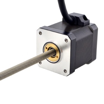 NEMA 17 비캡티브 Acme 선형 스테퍼 모터 2.5A 48mm 스택 나사 리드 1.27mm(0.05") 리드 길이 200mm