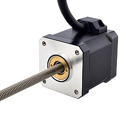 NEMA 17 비캡티브 Acme 선형 스테퍼 모터 2.5A 48mm 스택 나사 리드 2.54mm(0.1") 리드 길이 200mm