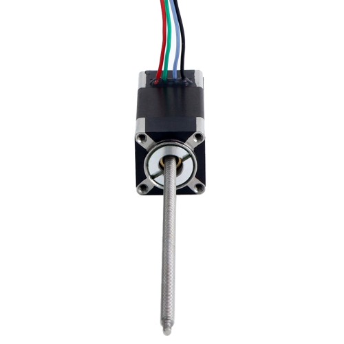 Nema 6 비캡티브 선형 스테퍼 모터 0.3A 32mm 스택 나사 리드 1mm(0.03937) 리드 길이 100mm