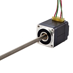 NEMA 8 비캡티브 Acme 선형 스테퍼 모터 0.5A 28.2mm StackScrew 리드 2mm(0.07874") 리드 길이 150mm