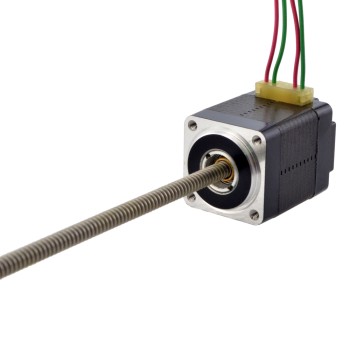 NEMA 8 비캡티브 Acme 선형 스테퍼 모터 0.5A 28.2mm 스택 나사 리드 1mm(0.03937") 리드 길이 150mm