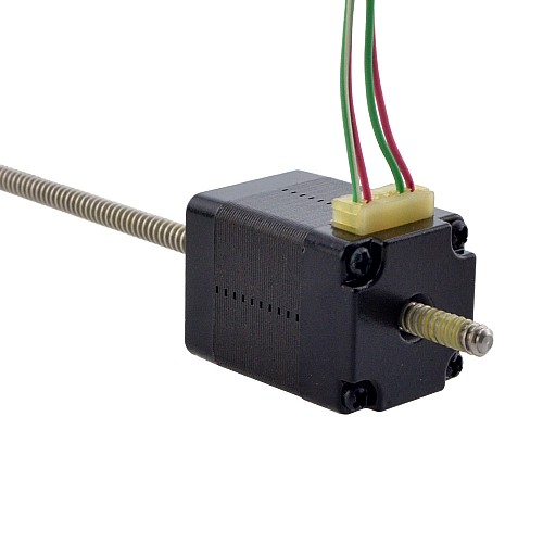 NEMA 8 비캡티브 Acme 선형 스테퍼 모터 0.5A 28.2mm 스택 나사 리드 1mm(0.03937) 리드 길이 150mm