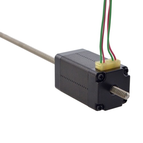 NEMA 8 비캡티브 Acme 선형 스테퍼 모터 0.5A 38.2mm 스택 나사 리드 2mm(0.07874) 리드 길이 150mm
