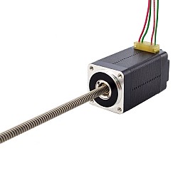 NEMA 8 비캡티브 Acme 선형 스테퍼 모터 0.5A 38.2mm 스택 나사 리드 2mm(0.07874") 리드 길이 150mm