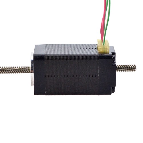 NEMA 8 비캡티브 Acme 선형 스테퍼 모터 0.5A 38.2mm 스택 나사 리드 4mm(0.1575) 리드 길이 150mm